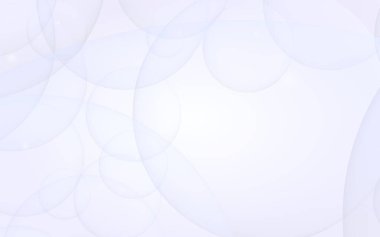 Soyut beyaz arkaplan. Arkaplanda şeffaf kabarcıklar var. 3B illüstrasyon