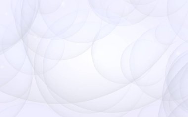 Soyut beyaz arkaplan. Arkaplanda şeffaf kabarcıklar var. 3B illüstrasyon