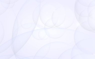 Soyut beyaz arkaplan. Arkaplanda şeffaf kabarcıklar var. 3B illüstrasyon