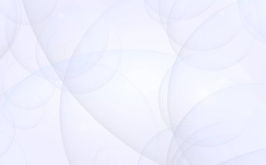 Soyut beyaz arkaplan. Arkaplanda şeffaf kabarcıklar var. 3B illüstrasyon