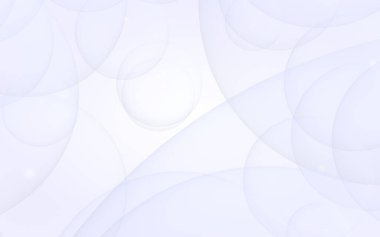 Soyut beyaz arkaplan. Arkaplanda şeffaf kabarcıklar var. 3B illüstrasyon