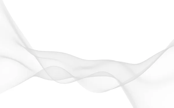 Белый абстрактный фон. Развевающийся белый шарф. Махать на белой ветровой ткани. 3D иллюстрация — стоковое фото