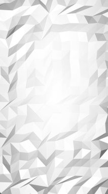 Beyaz soyut arka plan. Lowpoly arka planı. Buruşmuş kağıt. 3B illüstrasyon