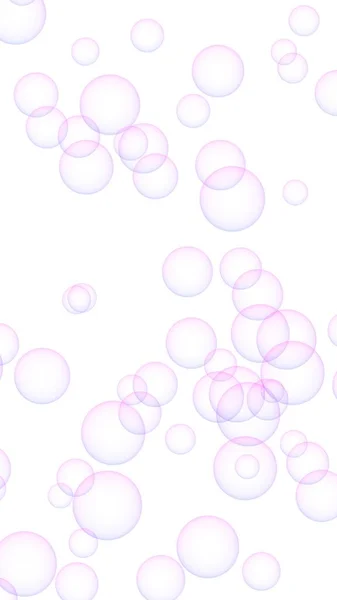 Růžové barvy pozadí s fialové bubliny. Tapety, fialové balónky. 3D ilustrace — Stock fotografie