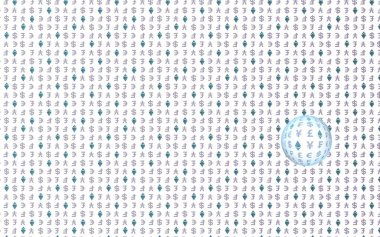 Ethereum kristal ve para beyaz bir arka plan üzerinde. Dijital kripto sembolü. Döviz dalga etkisi, piyasa dalgalanmaları. İş konsepti. 3d illüstrasyon