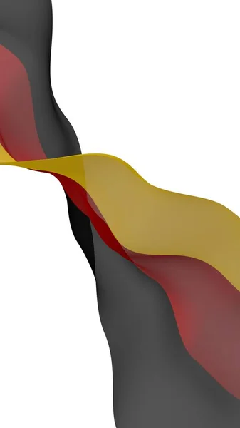 Flag of Germany. Wide format 3D illustration. State symbol of the Federal Republic of Germany. 3D rendering — Stock Photo, Image