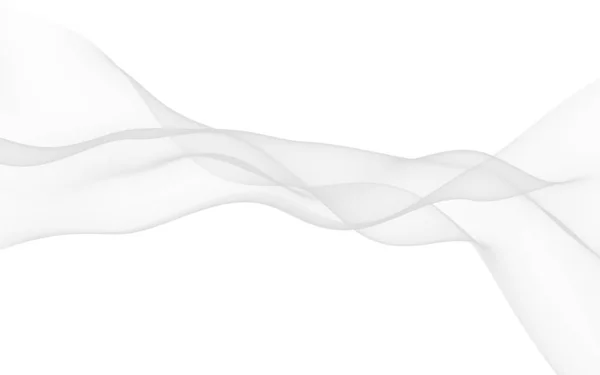 White abstract background. Fluttering white scarf. Waving on wind white fabric. 3D illustration — Stock Photo, Image