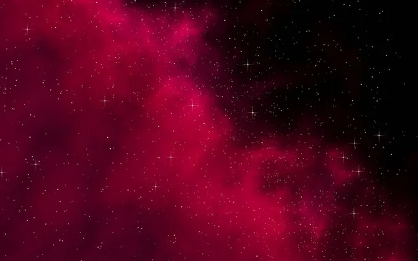 カラフルで美しい空間の背景。宇宙。星空の宇宙の質感。テンプレート、赤い背景。3Dイラスト — ストック写真