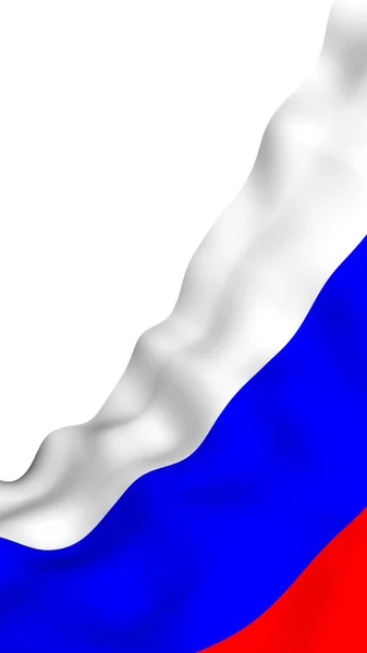 Drapeau de la Fédération de Russie. Le National. Symbole d'Etat de la Russie. Illustration 3D — Photo