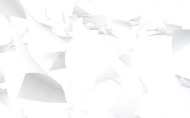 Uçan kağıtlar beyaz arka planda izole edilmiş. Soyut para havada uçuşuyor. 3d illüstrasyon