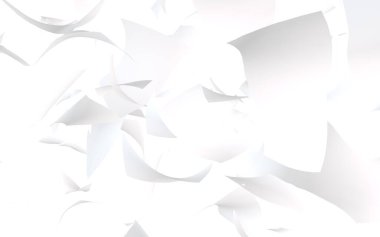 Uçan kağıtlar beyaz arka planda izole edilmiş. Soyut para havada uçuşuyor. 3d illüstrasyon