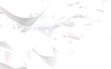 Uçan kağıtlar beyaz arka planda izole edilmiş. Soyut para havada uçuşuyor. 3d illüstrasyon