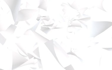 Uçan kağıtlar beyaz arka planda izole edilmiş. Soyut para havada uçuşuyor. 3d illüstrasyon