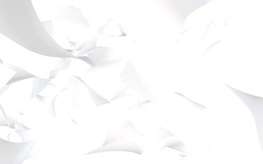 Uçan kağıtlar beyaz arka planda izole edilmiş. Soyut para havada uçuşuyor. 3d illüstrasyon