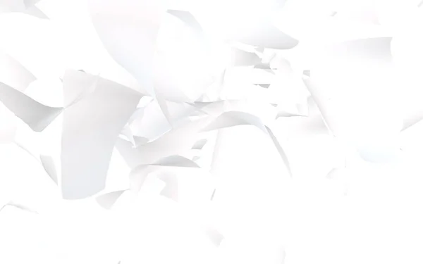 Flygande ark av papper isolerad på vit bakgrund. Abstrakta pengar flyger i luften. 3D-illustration — Stockfoto