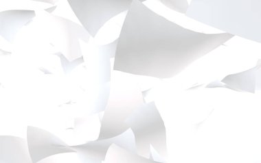 Uçan kağıtlar beyaz arka planda izole edilmiş. Soyut para havada uçuşuyor. 3d illüstrasyon