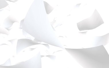 Uçan kağıtlar beyaz arka planda izole edilmiş. Soyut para havada uçuşuyor. 3d illüstrasyon