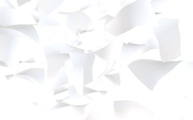 Uçan kağıtlar beyaz arka planda izole edilmiş. Soyut para havada uçuşuyor. 3d illüstrasyon