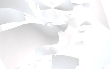 Uçan kağıtlar beyaz arka planda izole edilmiş. Soyut para havada uçuşuyor. 3d illüstrasyon