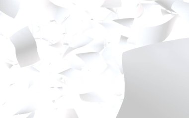 Uçan kağıtlar beyaz arka planda izole edilmiş. Soyut para havada uçuşuyor. 3d illüstrasyon