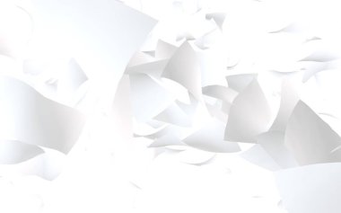 Uçan kağıtlar beyaz arka planda izole edilmiş. Soyut para havada uçuşuyor. 3d illüstrasyon