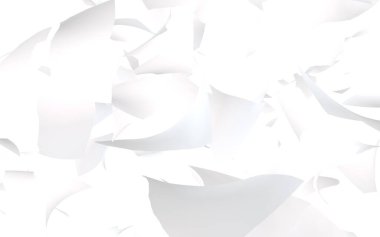 Uçan kağıtlar beyaz arka planda izole edilmiş. Soyut para havada uçuşuyor. 3d illüstrasyon