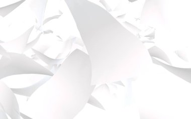 Uçan kağıtlar beyaz arka planda izole edilmiş. Soyut para havada uçuşuyor. 3d illüstrasyon