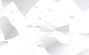 Uçan kağıtlar beyaz arka planda izole edilmiş. Soyut para havada uçuşuyor. 3d illüstrasyon