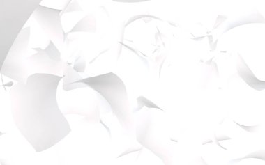 Uçan kağıtlar beyaz arka planda izole edilmiş. Soyut para havada uçuşuyor. 3d illüstrasyon