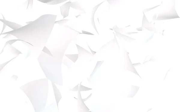 Feuilles volantes de papier isolées sur fond blanc. L'argent abstrait vole dans les airs. Illustration 3D — Photo