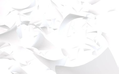 Uçan kağıtlar beyaz arka planda izole edilmiş. Soyut para havada uçuşuyor. 3d illüstrasyon