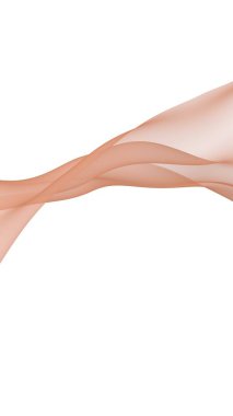 Soyut dalga. Eşarp. Beyaz arka planda parlak kurdele. Soyut duman. Raster hava desteği. Dikey görüntü yönlendirmesi. 3B illüstrasyon