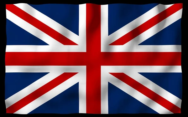 Büyük Britanya Bayrağını Sallıyor Ngiliz Bayrağı Büyük Britanya Kuzey Rlanda — Stok fotoğraf