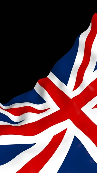 Waving Flag Great Britain Dark Background British Flag United Kingdom — Stock Photo, Image