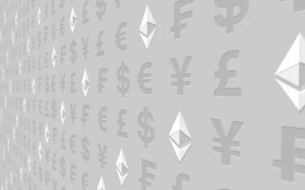 Ethereum Classic Měna Bílém Pozadí Symbol Digitální Měny Kryptografická Měna — Stock fotografie