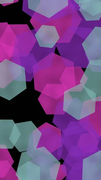 Hexagones Translucides Multicolores Sur Fond Sombre Orientation Verticale Des Images — Photo