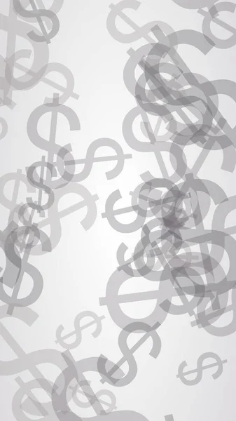 Grå Genomskinlig Dollartecken Mörk Bakgrund Grå Toner Illustration — Stockfoto