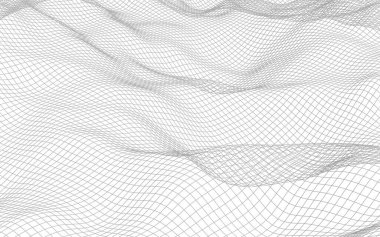 Beyaz arka planda soyut manzara. Siber uzay şebekesi. merhaba teknoloji ağı. 3d illüstrasyon