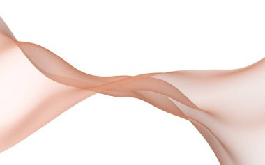 Soyut dalga. Eşarp. Beyaz arka plan üzerinde parlak şerit. Soyut duman. Raster hava arka planı. 3d illüstrasyon