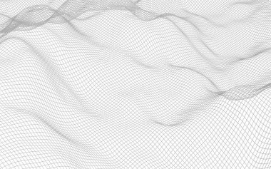 Beyaz arka planda soyut manzara. Siber uzay şebekesi. merhaba teknoloji ağı. 3d illüstrasyon