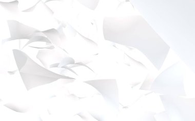 Uçan kağıtlar beyaz arka planda izole edilmiş. Soyut para havada uçuşuyor. 3d illüstrasyon