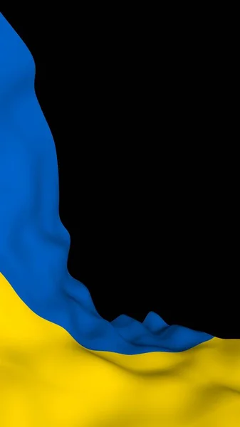 Drapeau Ukraine Sur Fond Sombre Drapeau National Enseigne État Bicolore — Photo