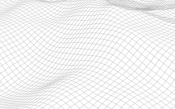 白色背景上的抽象景观 网络空间网格 高科技网络 — 图库照片
