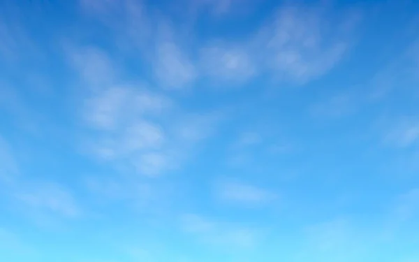 Beyaz bulutlarla mavi gökyüzü arka planı. Cumulus beyaz bulutlar sabah açık mavi gökyüzünde. 3d illüstrasyon