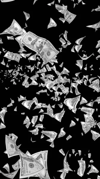 Που Φέρουν Τραπεζογραμματίων Δολαρίων Απομονωθεί Σκούρο Φόντο Χρήματα Που Φέρουν — Φωτογραφία Αρχείου