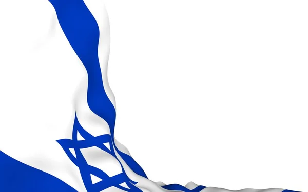 Флаг Израиля Государственный Символ Государства Израиль Голубая Звезда Давида Между — стоковое фото