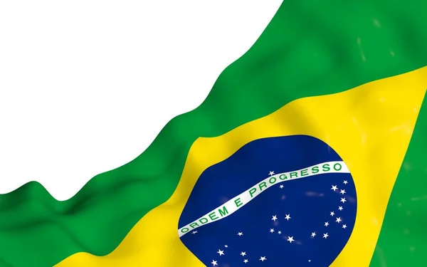 Розмахуючи Прапором Бразилії Ordem Progresso Порядок Прогресу Ріо Жанейро Південної — стокове фото