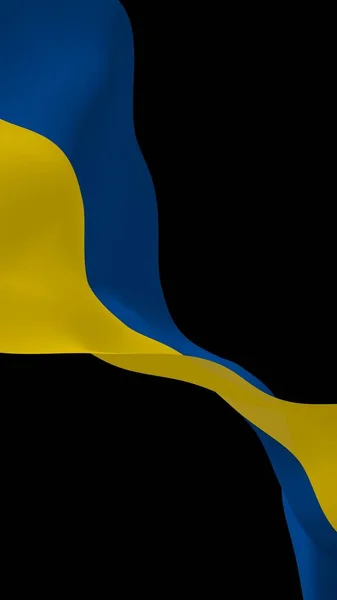 Флаг Украины Темном Фоне Государственный Флаг Флаг Штата Синий Желтый — стоковое фото