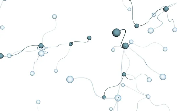 Neuronales Netzwerk Soziales Netzwerk Futuristische Dna Desoxyribonukleinsäure Abstraktes Molekül Zellillustration — Stockfoto