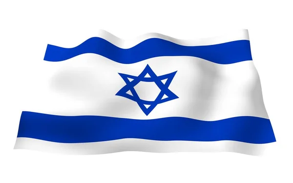 Bandera Israel Símbolo Estatal Del Estado Israel Una Estrella Azul —  Fotos de Stock